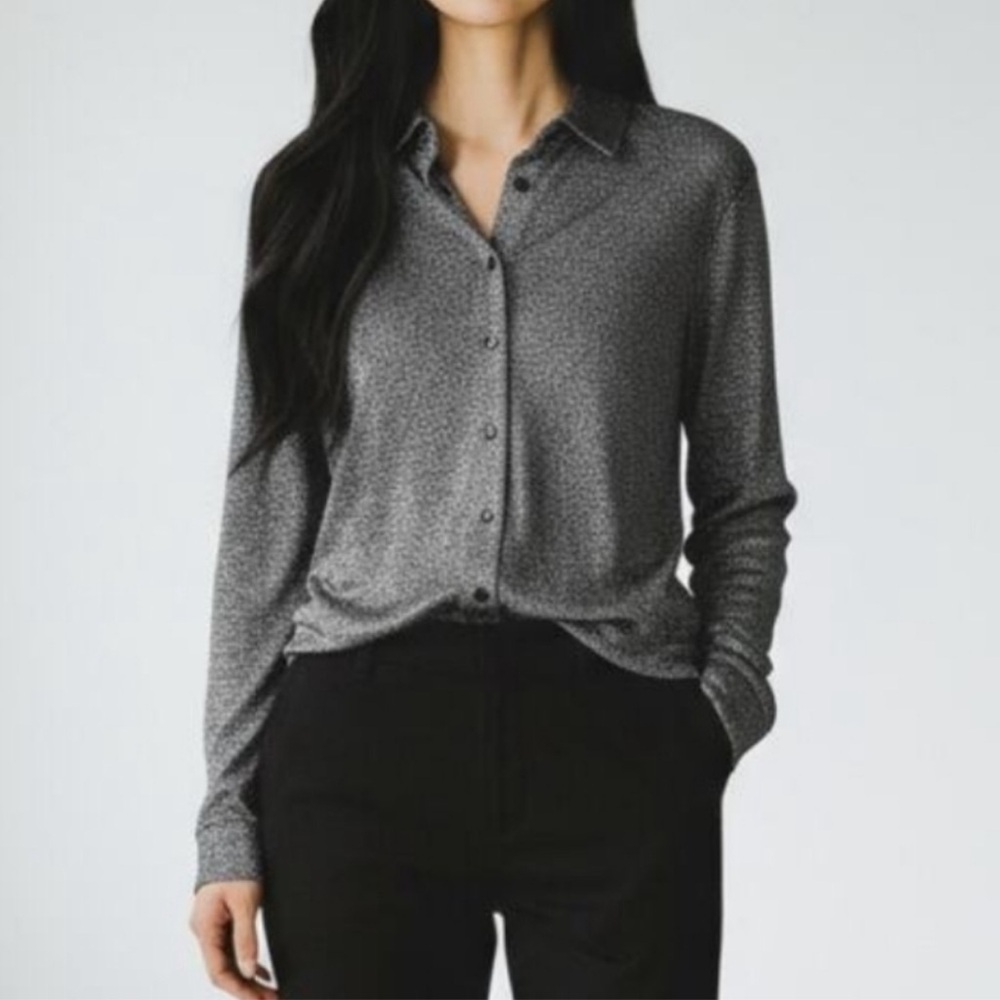 Knot Sisters Shimmer Button Down Top NWT